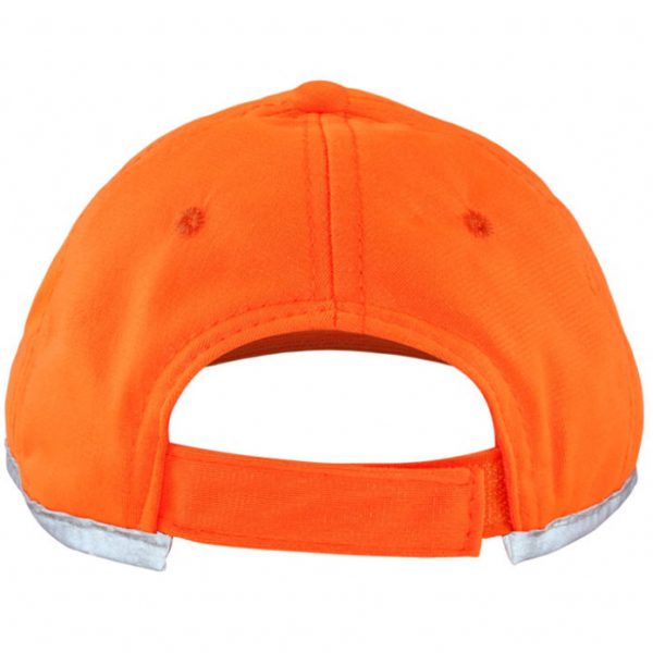 Pomarańczowa czapka odblaskowa dla dzieci - tył
