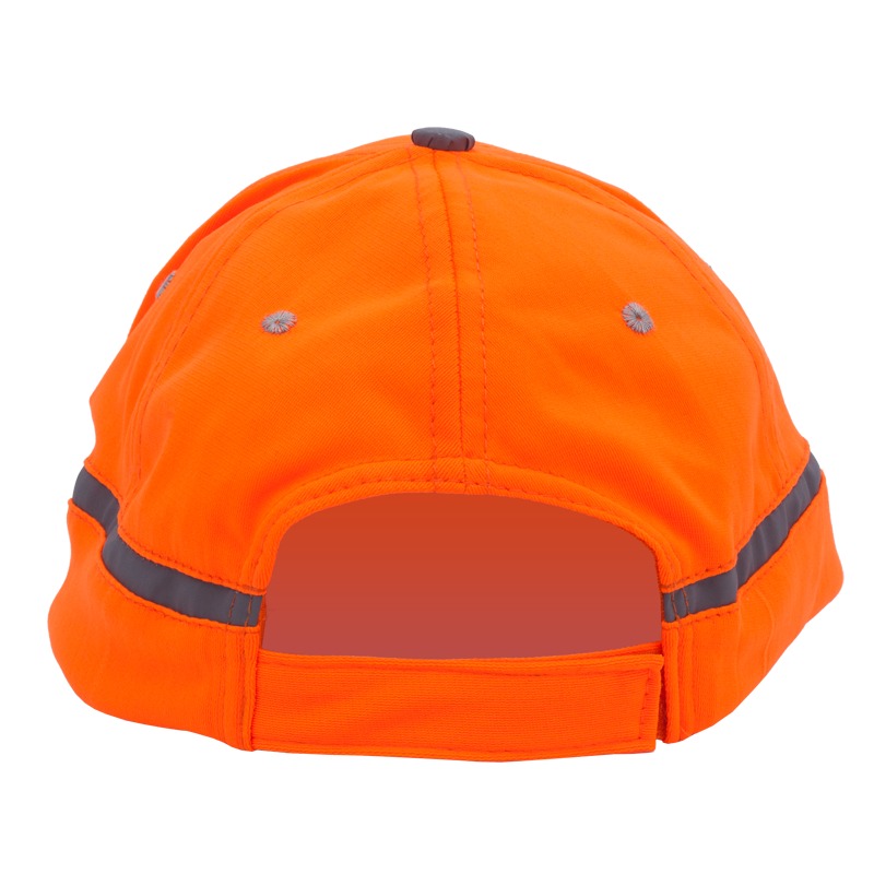 Pomarańczowa czapka odblaskowa dla dorosłych - tył