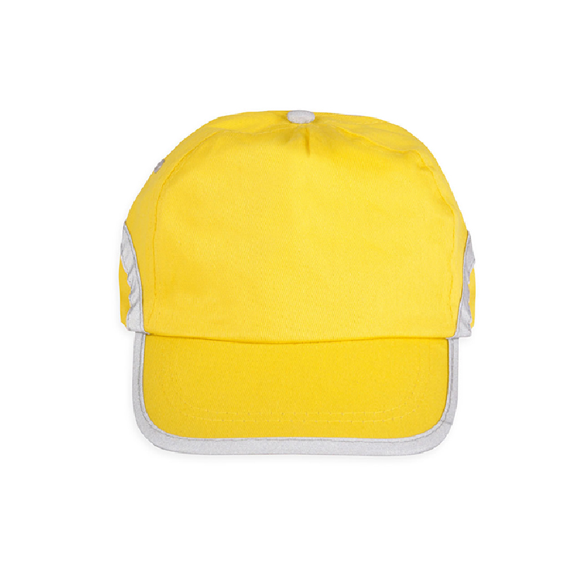 Żółta czapka odblaskowa dla dorosłych - przód