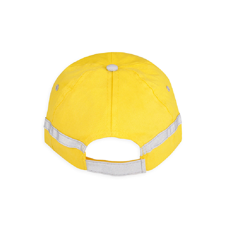 Żółta czapka odblaskowa dla dorosłych - tył